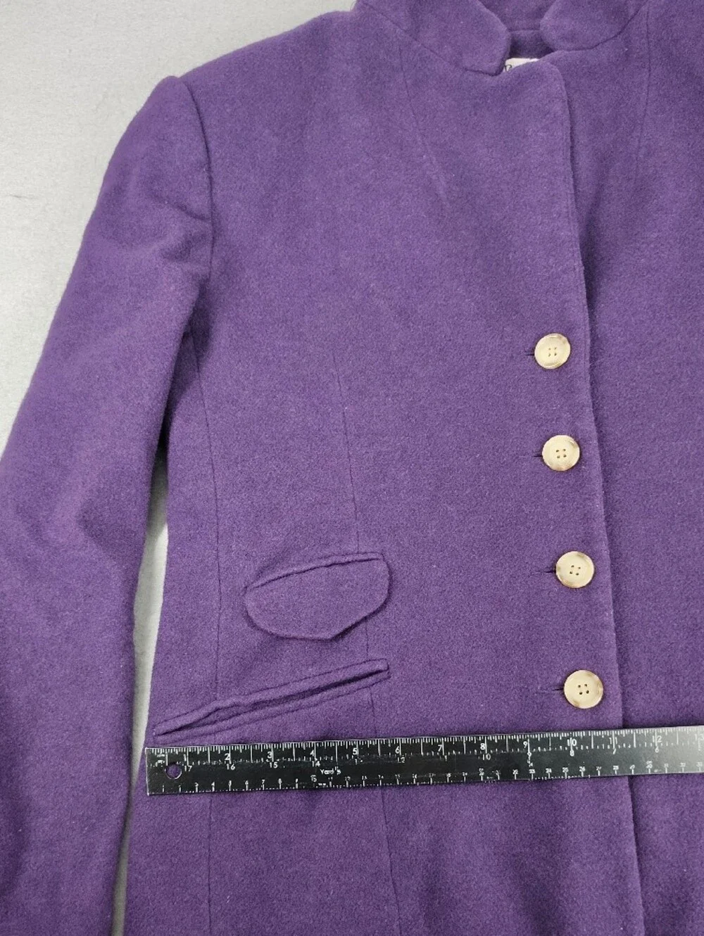 Vintage Elements Purple Wool Coat Exclusively Spiegel size 12
